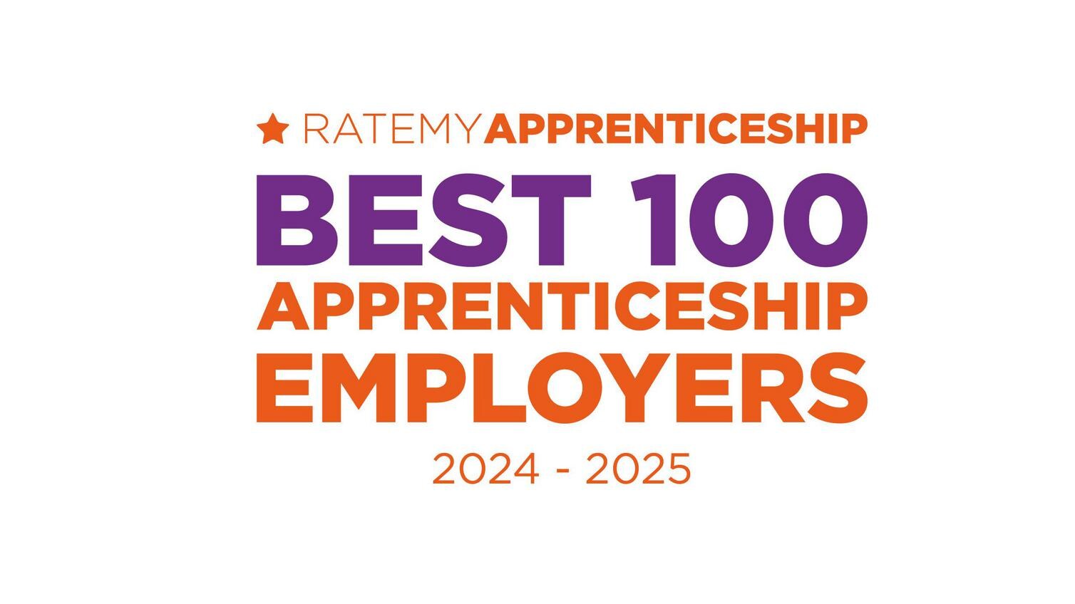 Image of the Best 100 Apprenticeship Employers award 2024-2025.