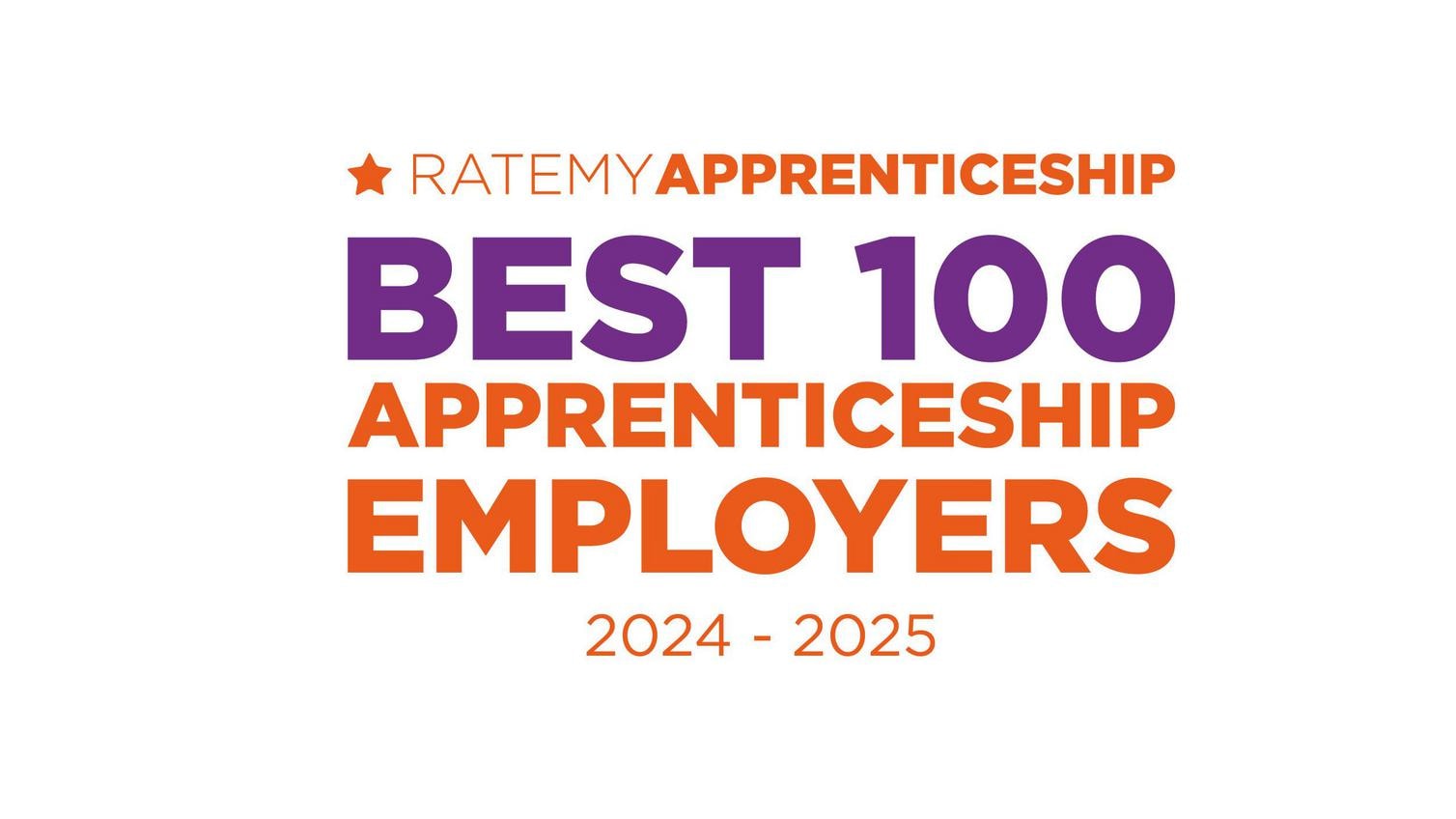 Best 100 Employer Badge 2024 - Early Careers Page Image of the Best 100 Apprenticeship Employers award 2024-2025.